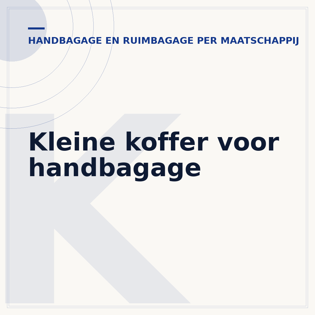Kleine koffer voor handbagage
