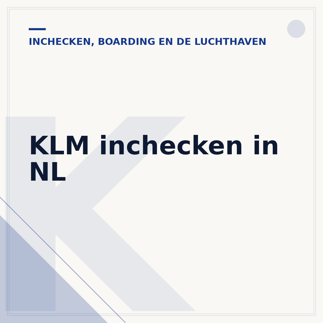 KLM inchecken in NL
