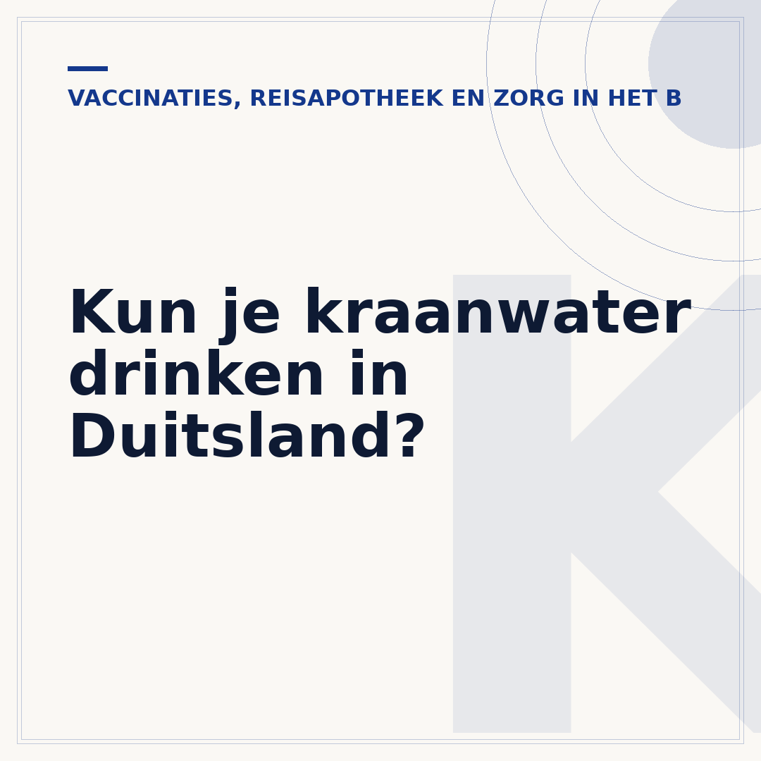 Kun je kraanwater drinken in Duitsland?