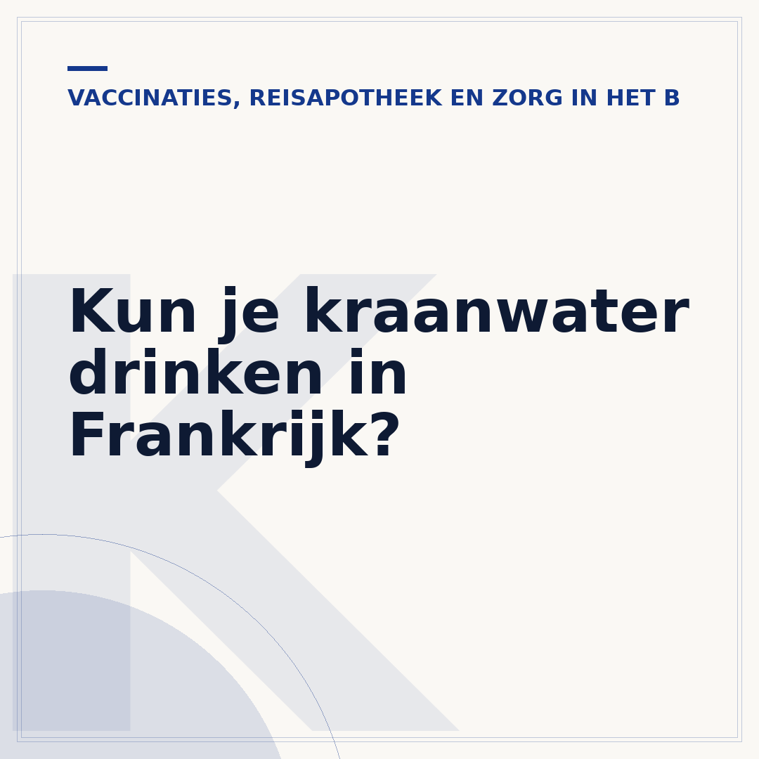 Kun je kraanwater drinken in Frankrijk?