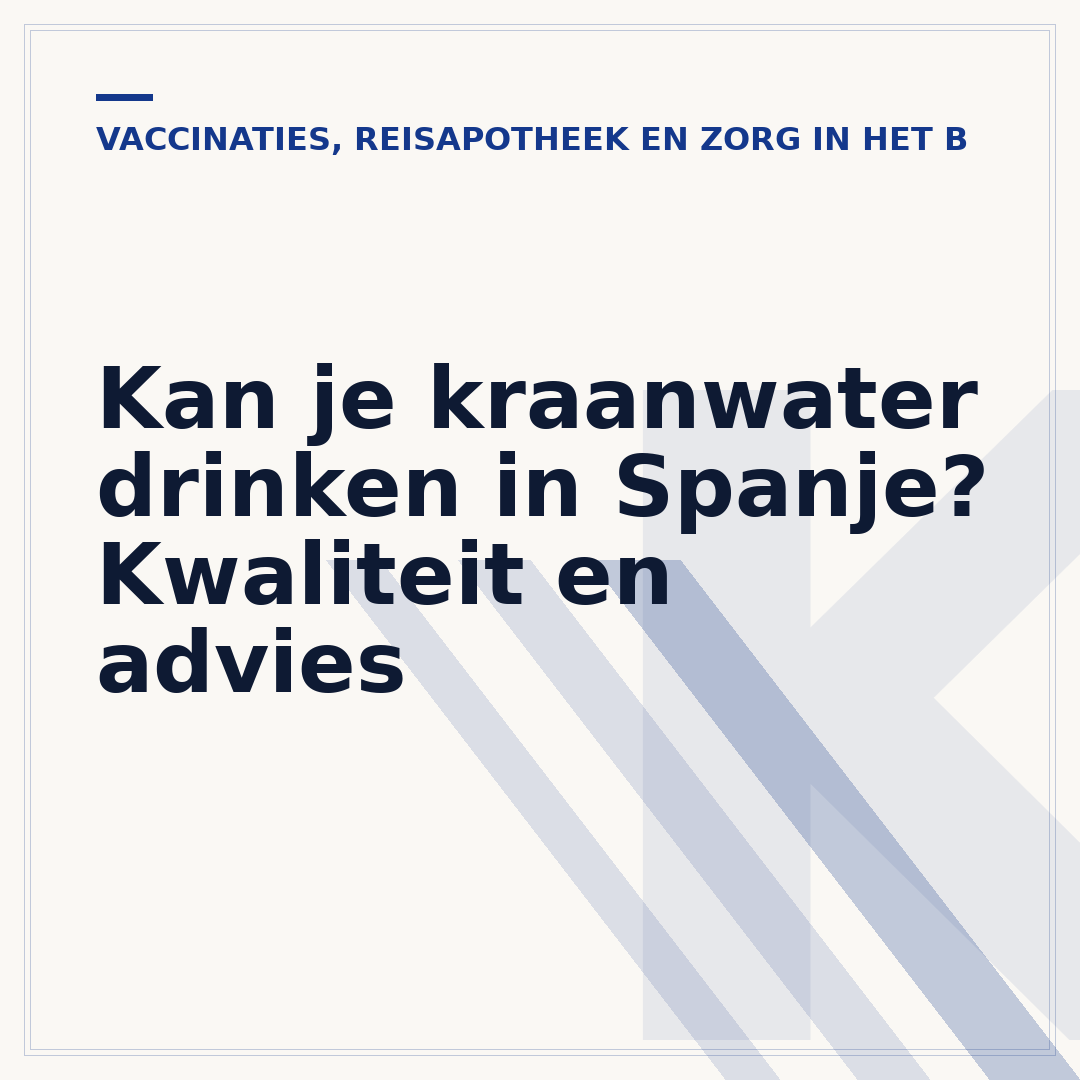 Kan je kraanwater drinken in Spanje? Kwaliteit en advies
