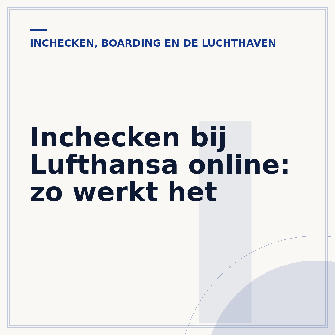 Inchecken bij Lufthansa online: zo werkt het