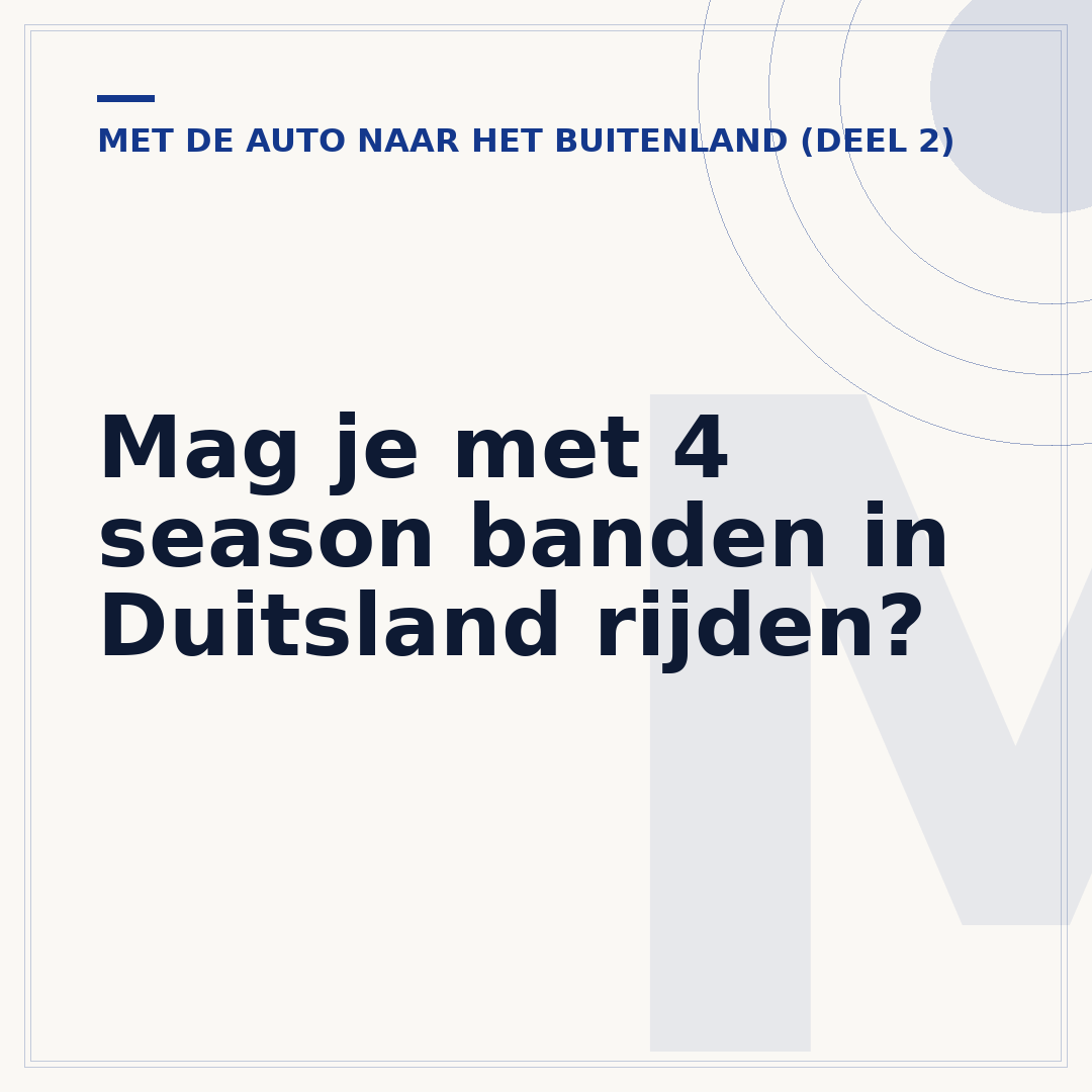 Mag je met 4 season banden in Duitsland rijden?