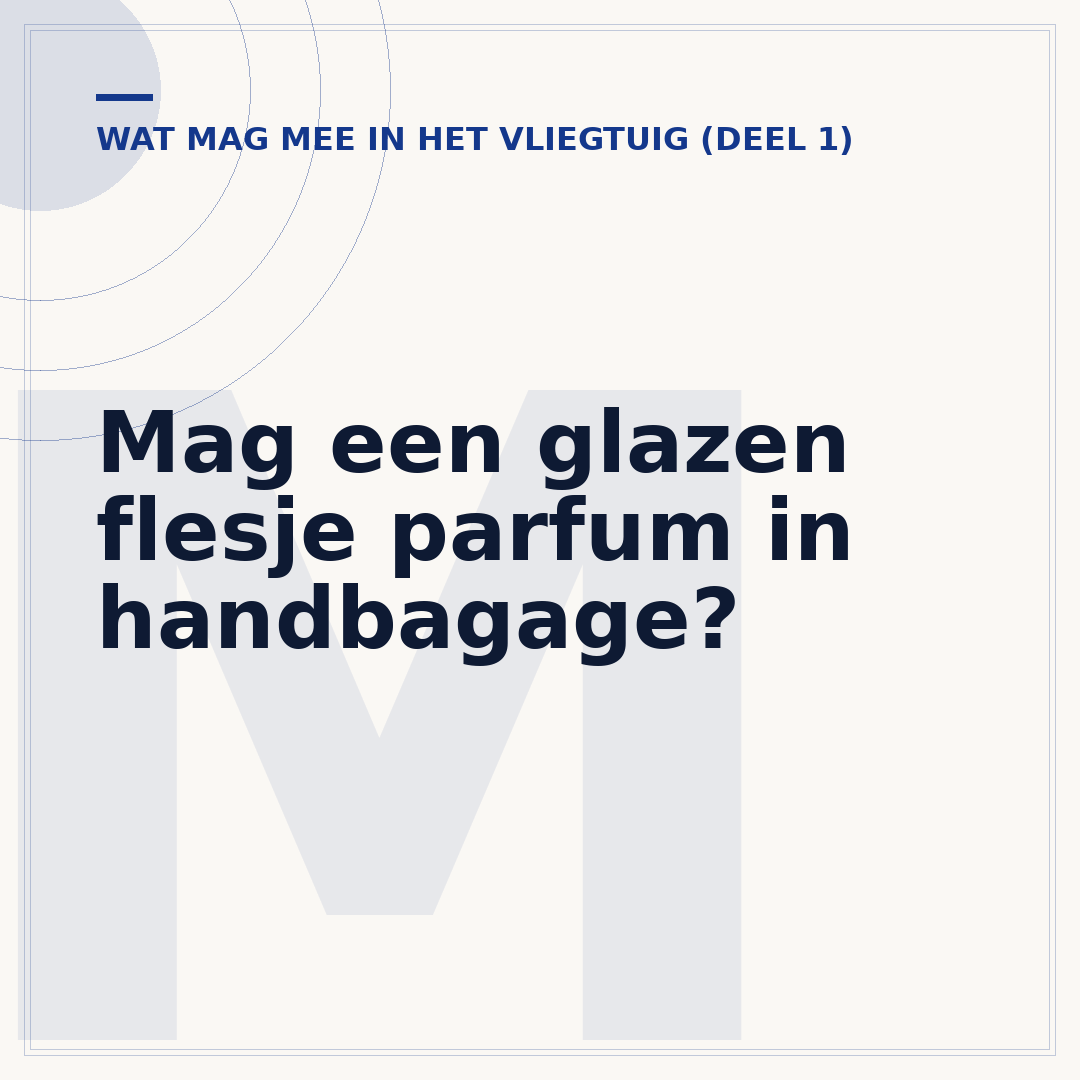 Mag een glazen flesje parfum in handbagage?