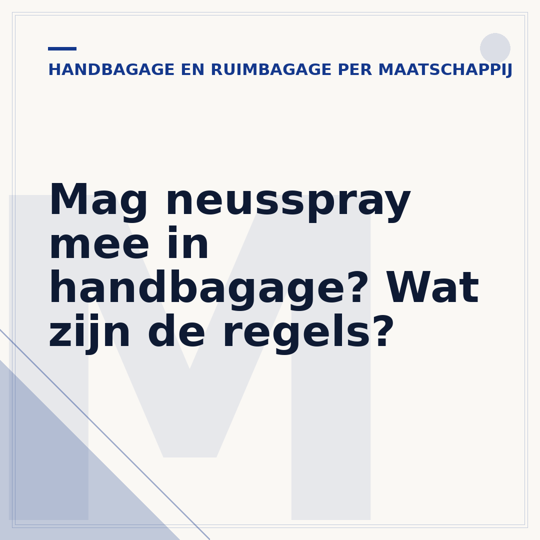 Mag neusspray mee in handbagage? Wat zijn de regels?