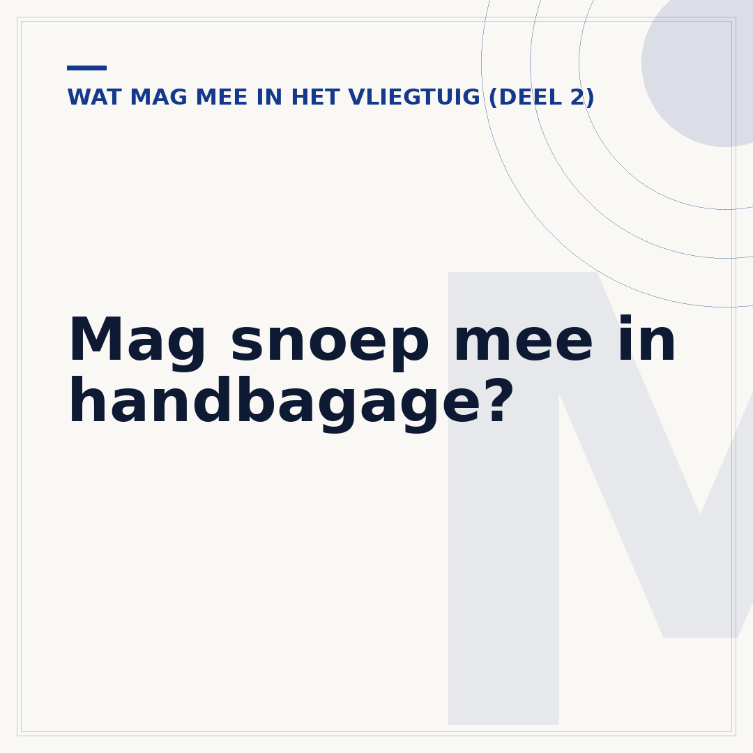 Mag snoep mee in handbagage?