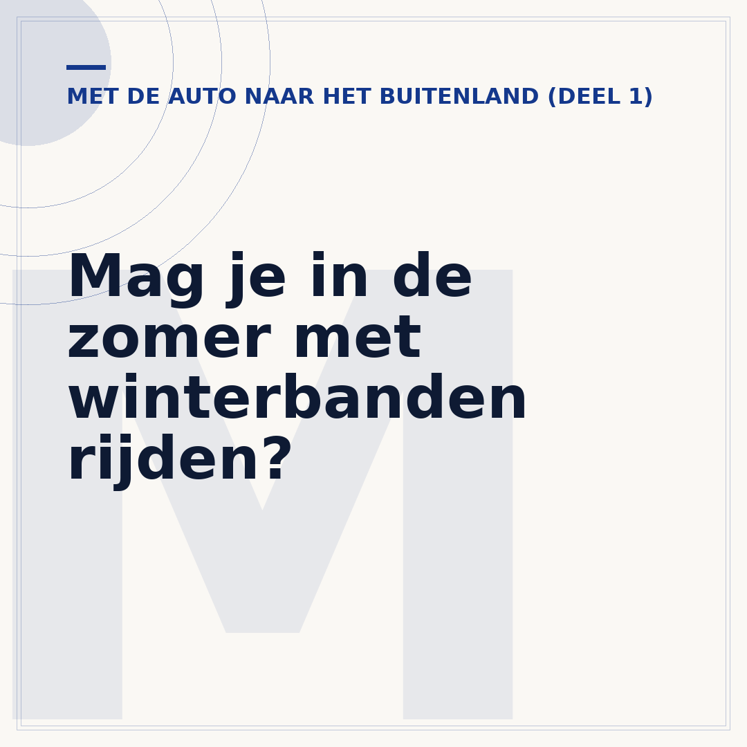 Mag je in de zomer met winterbanden rijden?