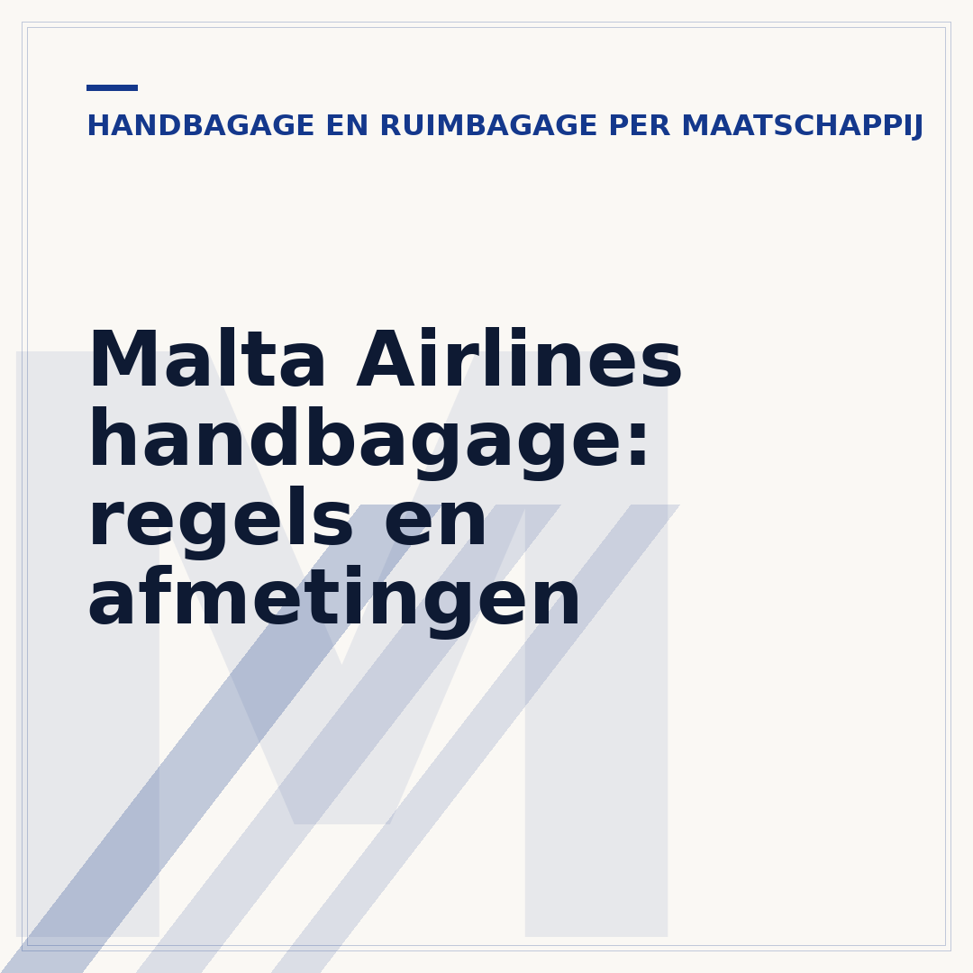 Malta Airlines handbagage: regels en afmetingen