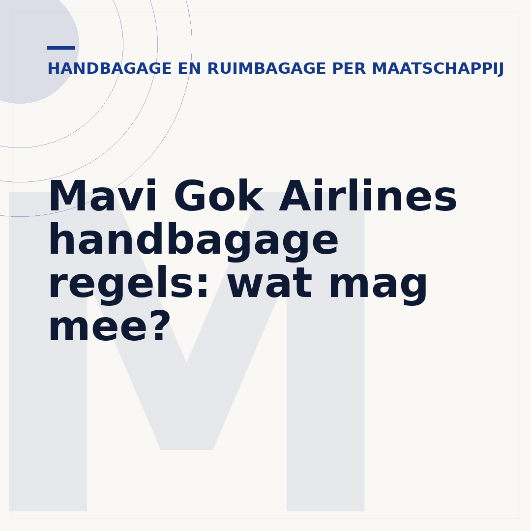 Mavi Gok Airlines handbagage regels: wat mag mee?