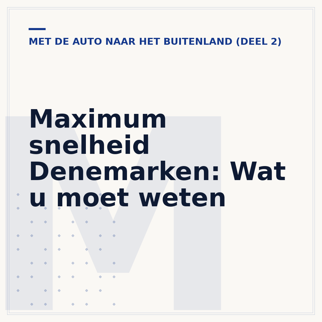 Maximum snelheid Denemarken: Wat u moet weten