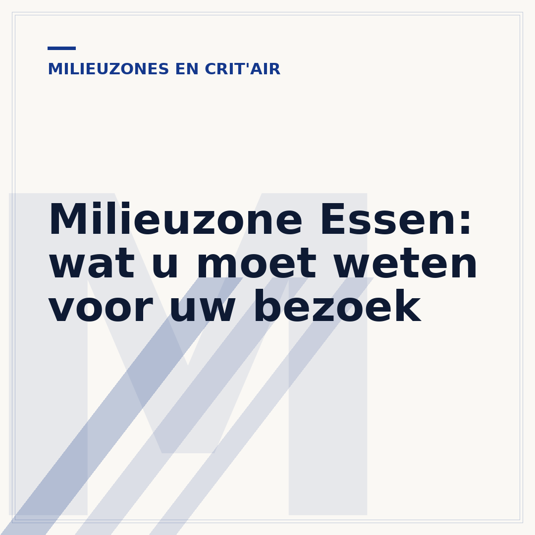 Milieuzone Essen: wat u moet weten voor uw bezoek