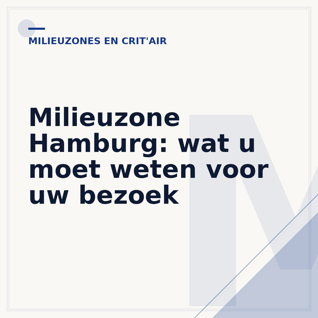 Milieuzone Hamburg: wat u moet weten voor uw bezoek