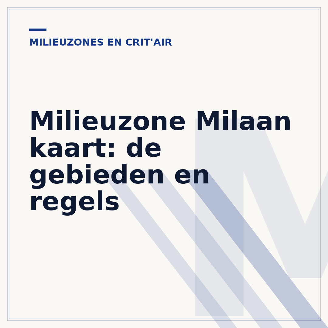 Milieuzone Milaan kaart: de gebieden en regels