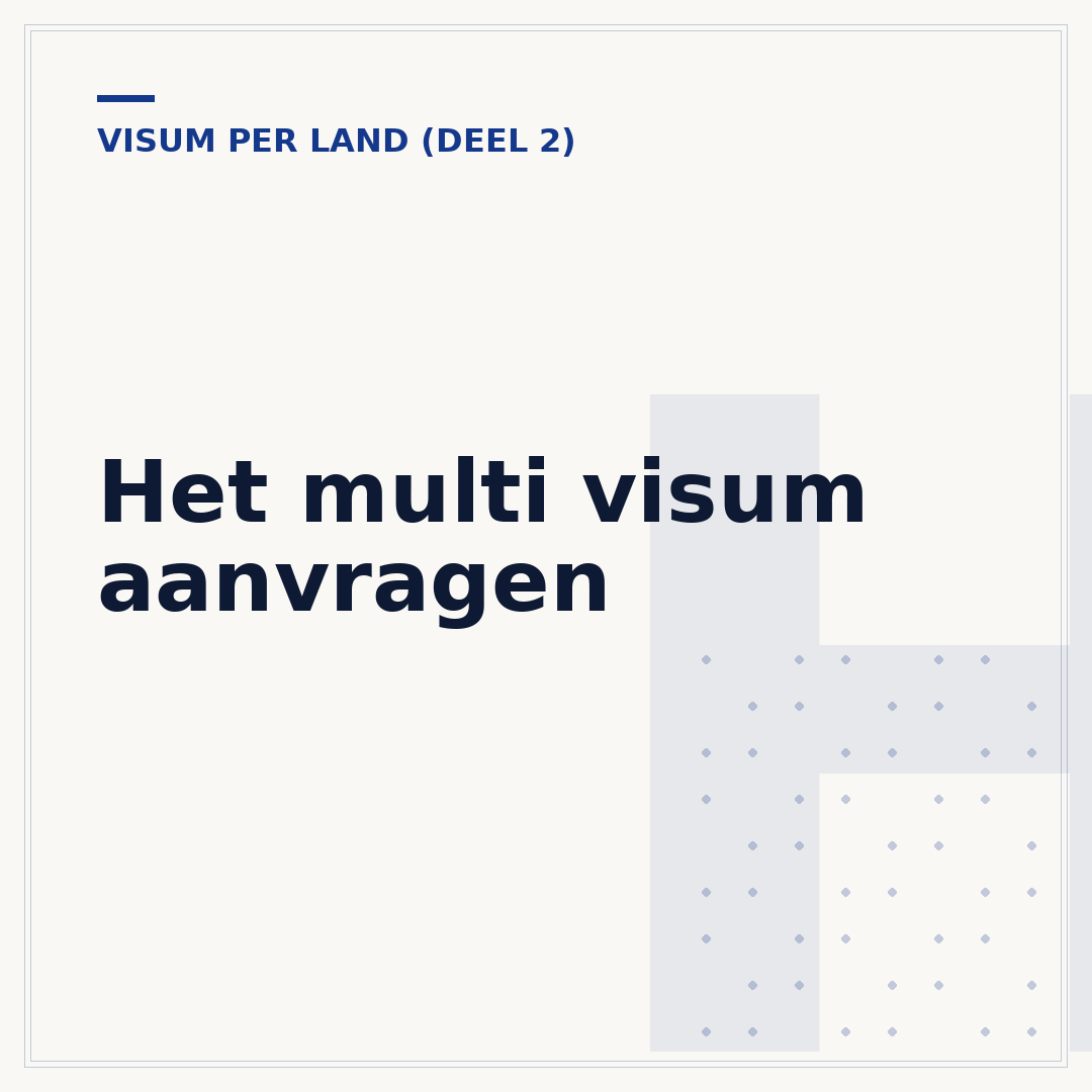 Het multi visum aanvragen