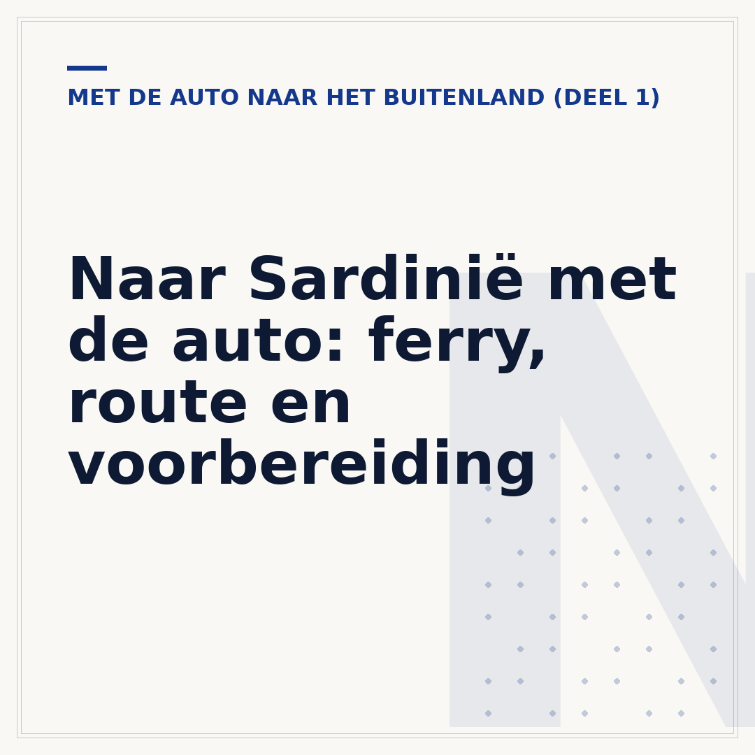 Naar Sardinië met de auto: ferry, route en voorbereiding