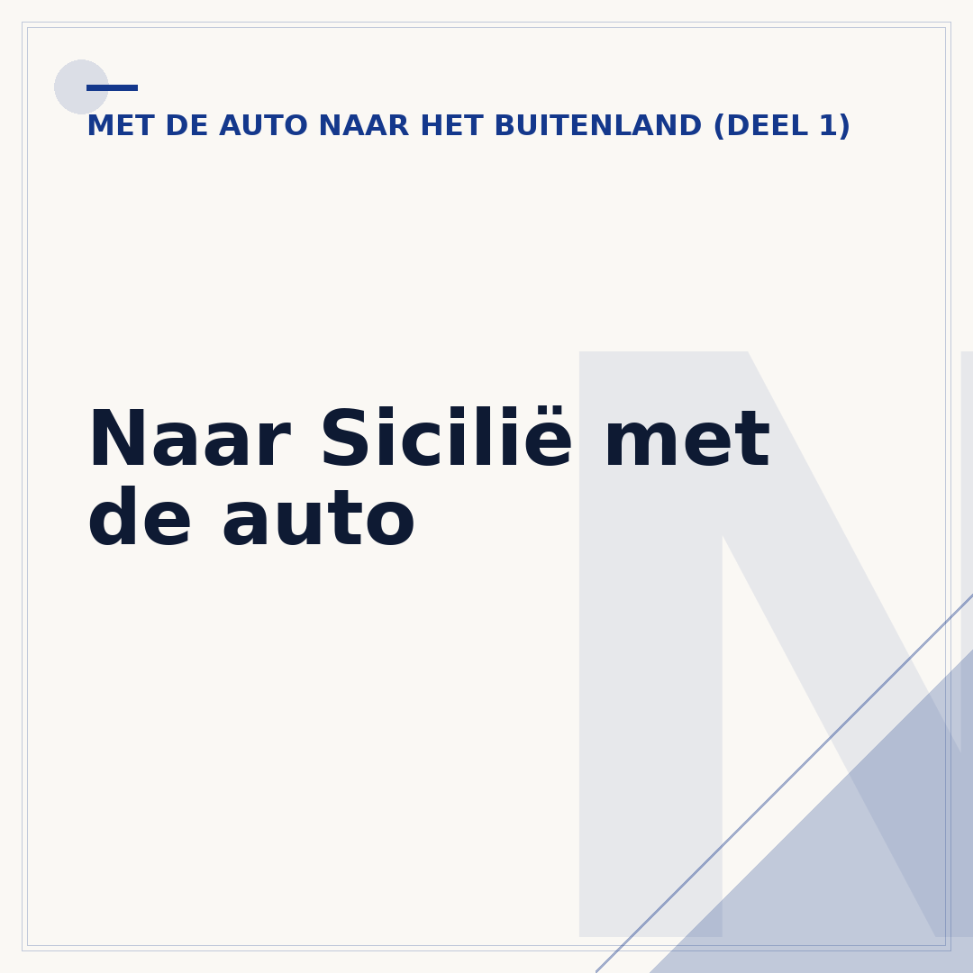 Naar Sicilië met de auto