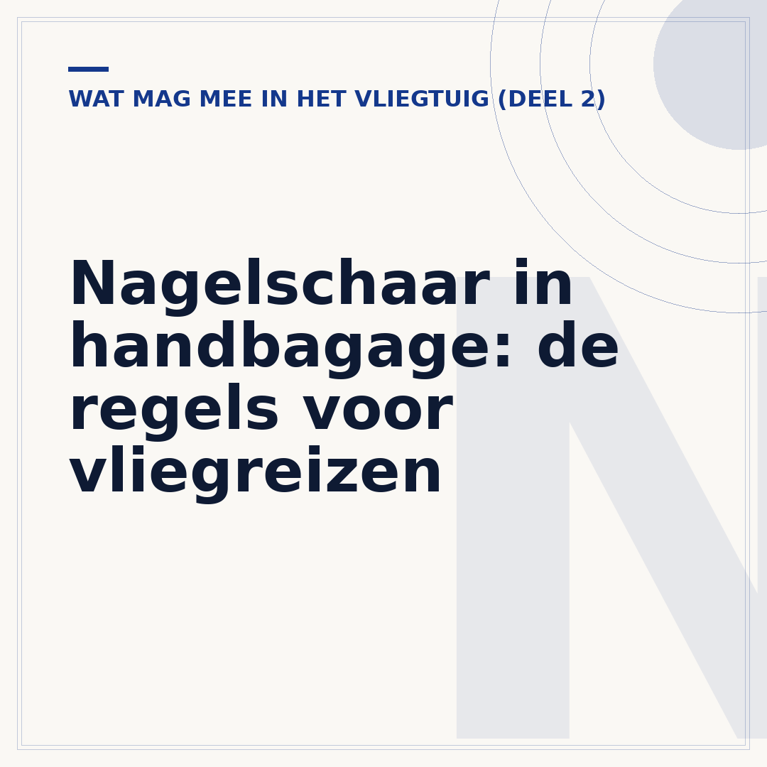 Nagelschaar in handbagage: de regels voor vliegreizen