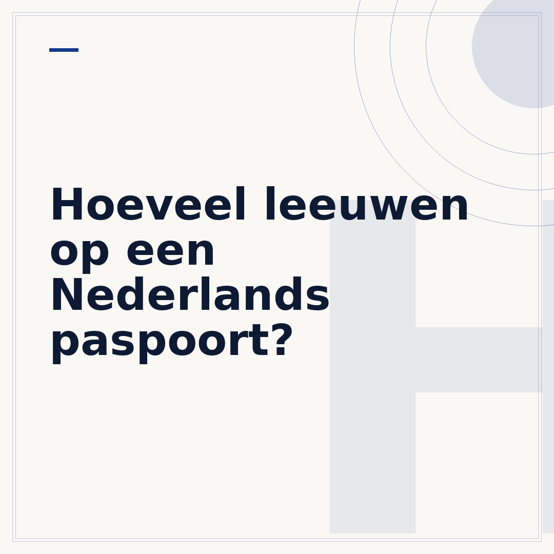 Hoeveel leeuwen op een Nederlands paspoort?