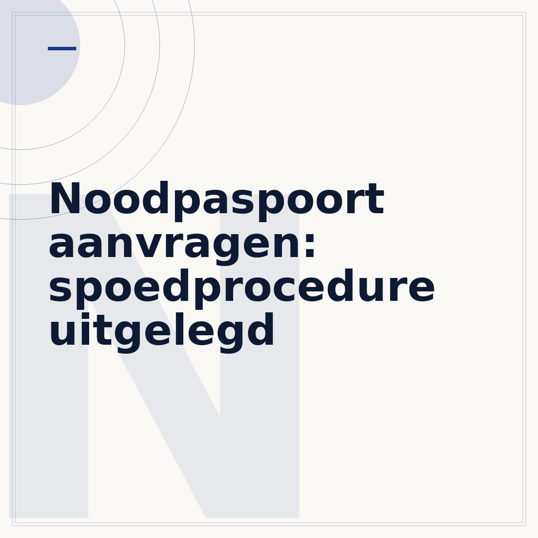 Noodpaspoort aanvragen: spoedprocedure uitgelegd