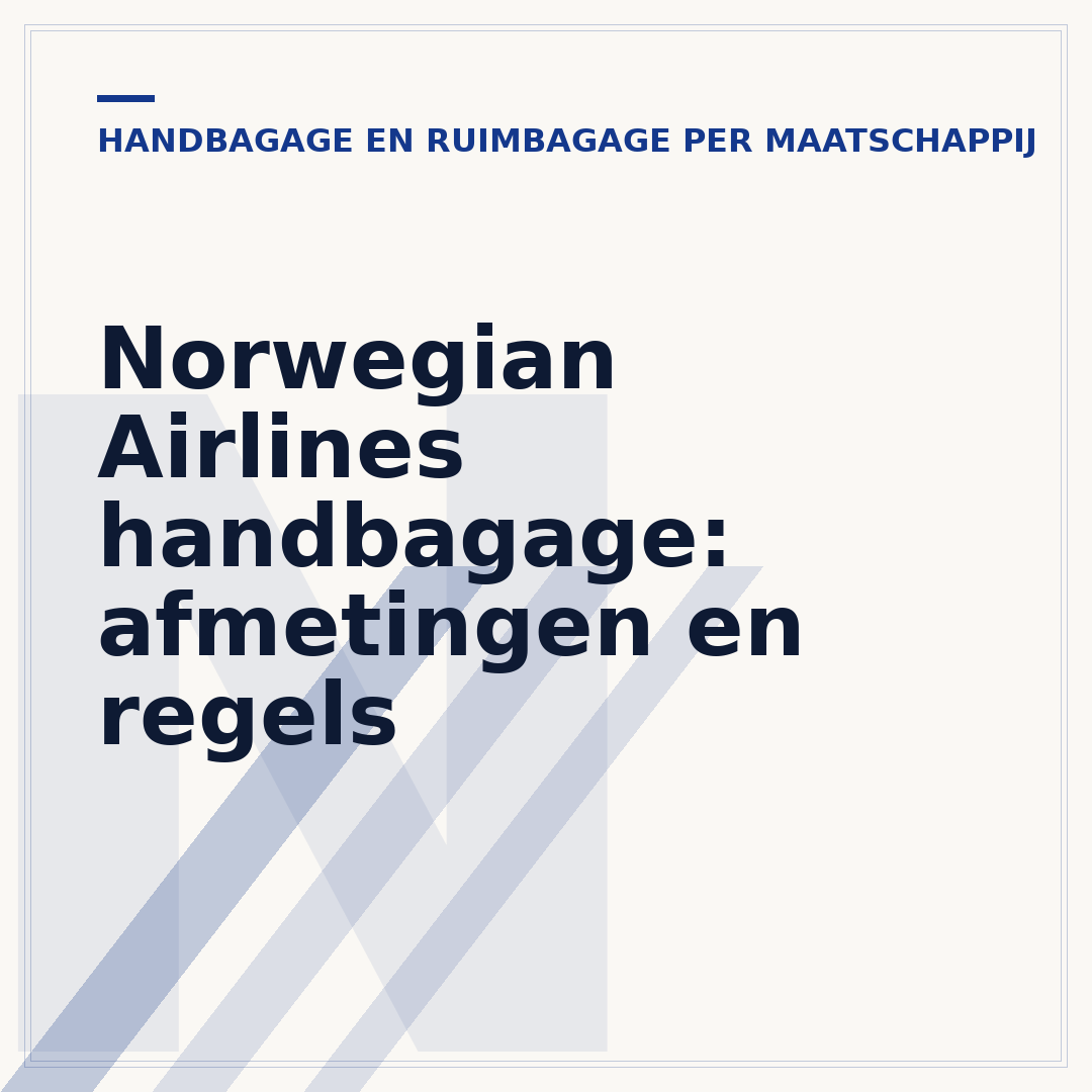 Norwegian Airlines handbagage: afmetingen en regels
