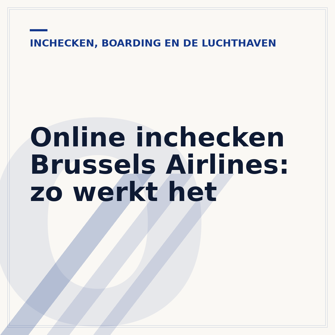 Online inchecken Brussels Airlines: zo werkt het