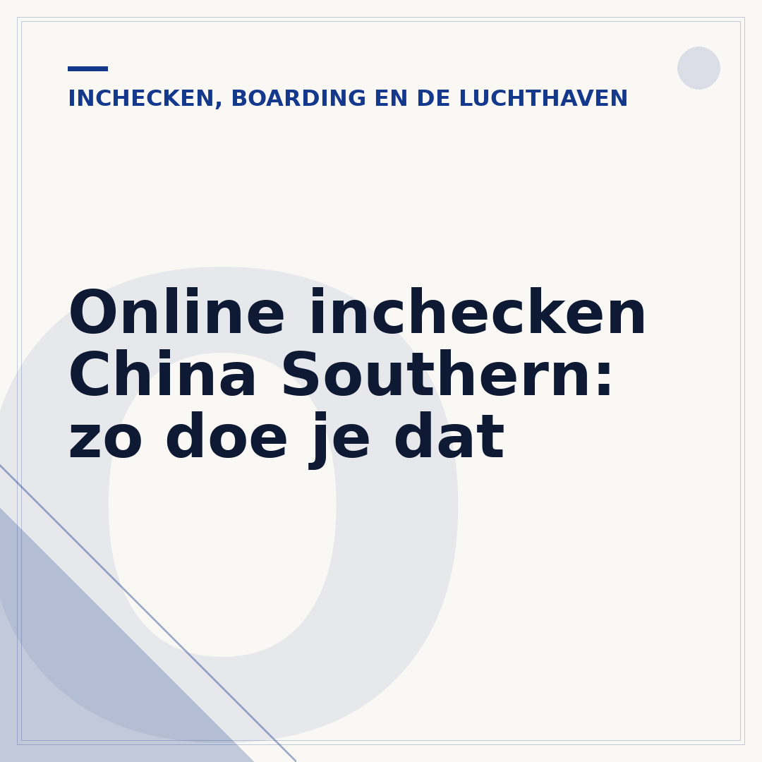 Online inchecken China Southern: zo doe je dat