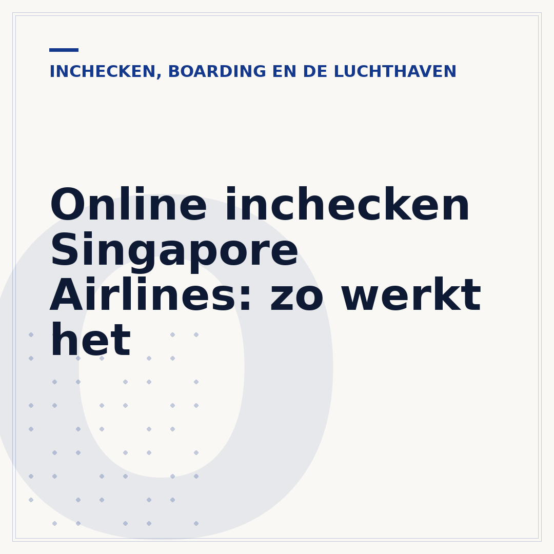 Online inchecken Singapore Airlines: zo werkt het