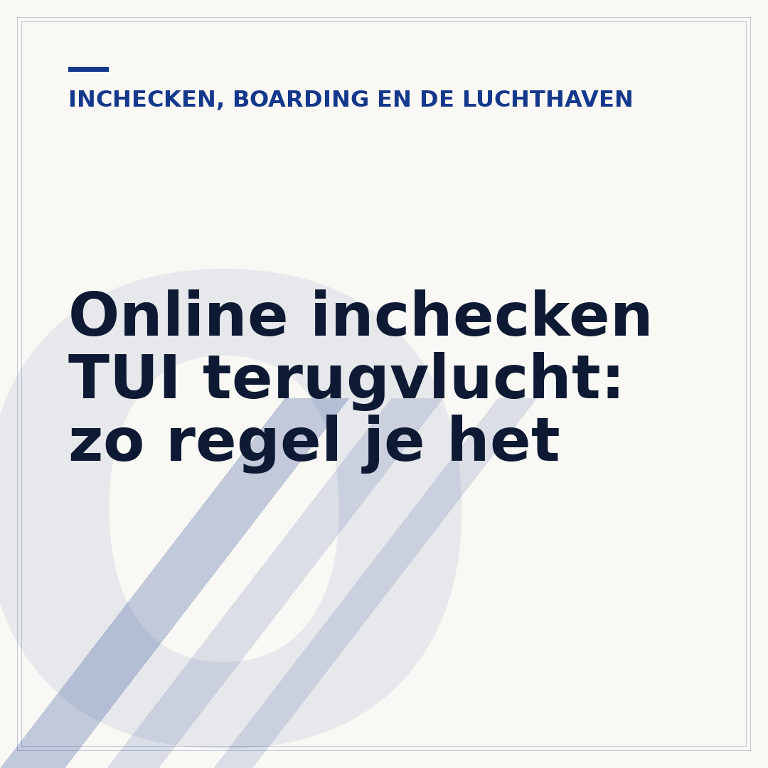 Online inchecken TUI terugvlucht: zo regel je het