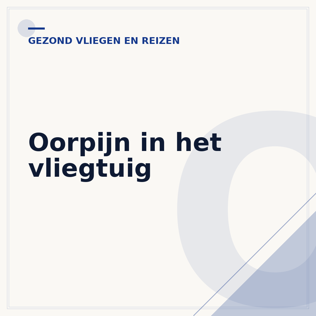 Oorpijn in het vliegtuig