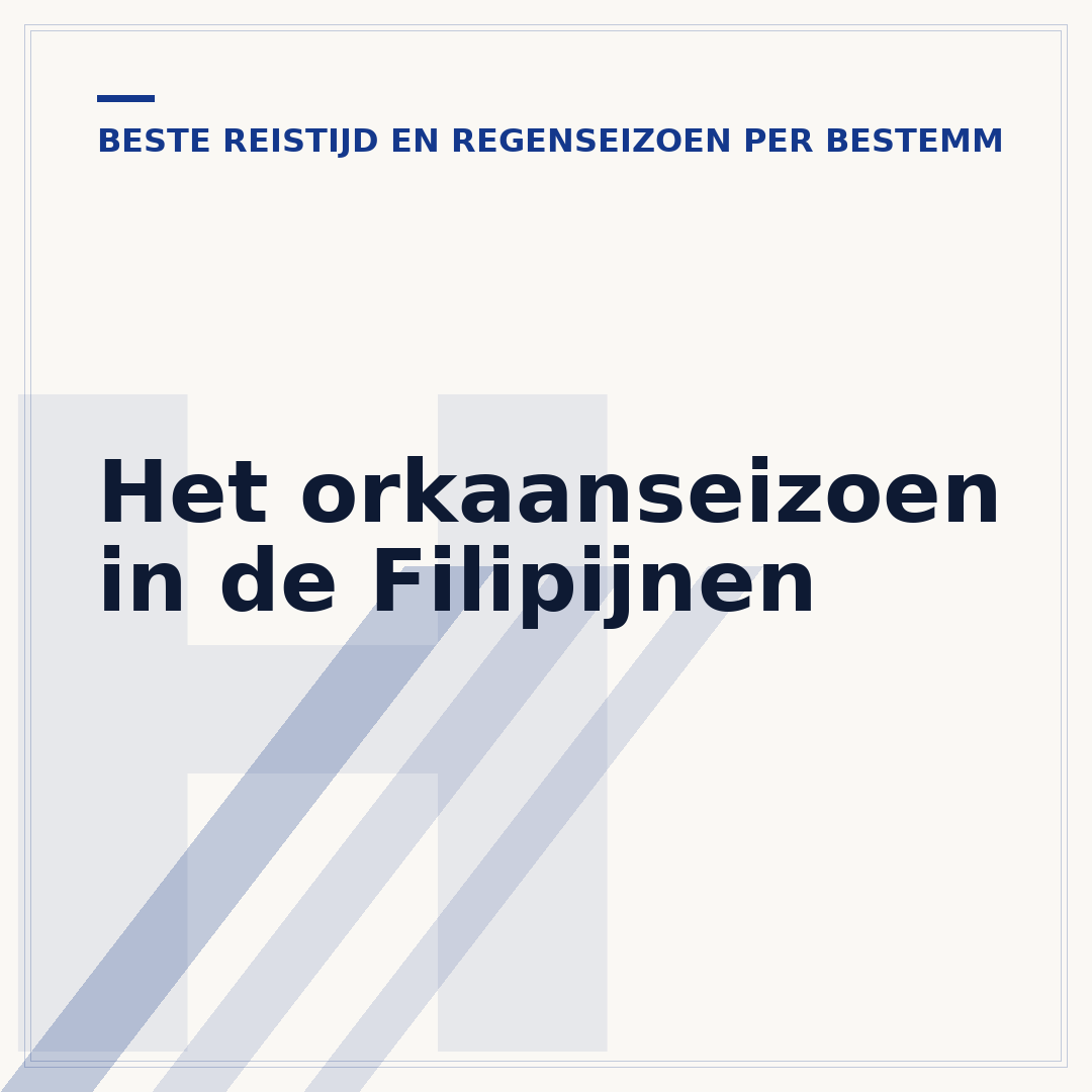 Het orkaanseizoen in de Filipijnen