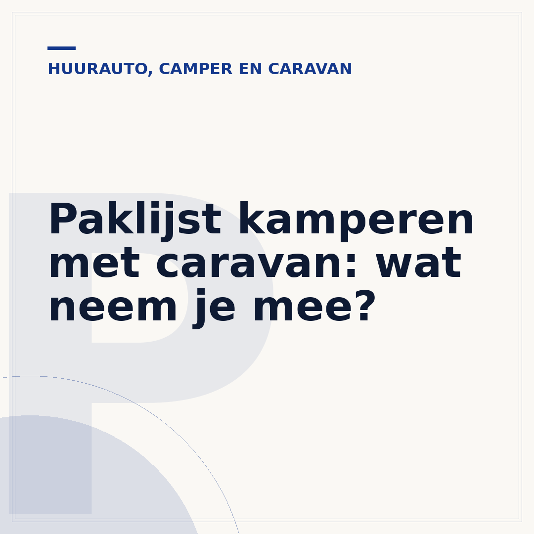 Paklijst kamperen met caravan: wat neem je mee?