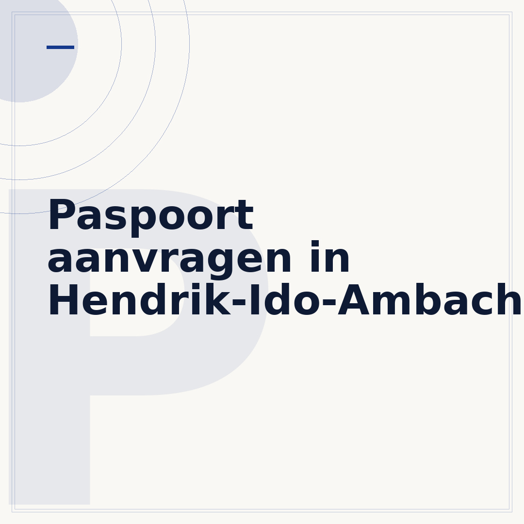 Paspoort aanvragen in Hendrik-Ido-Ambacht