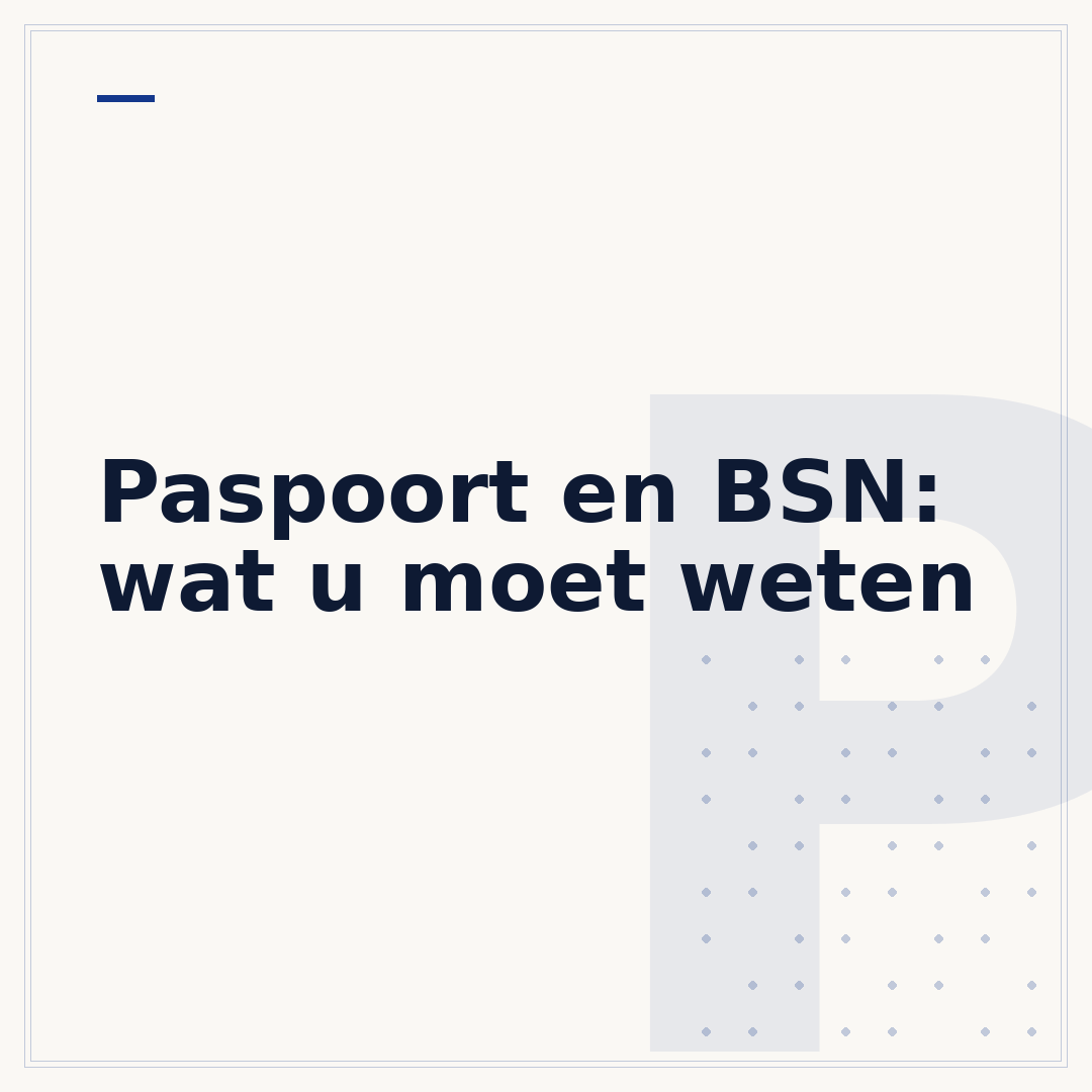 Paspoort en BSN: wat u moet weten
