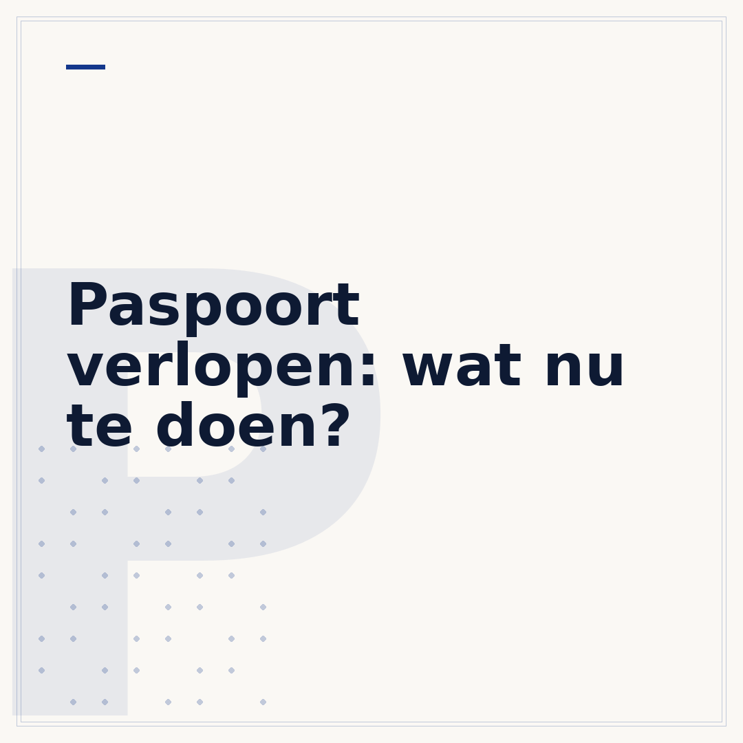 Paspoort verlopen: wat nu te doen?