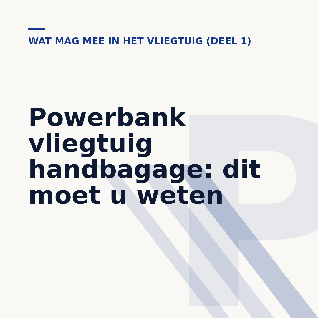 Powerbank vliegtuig handbagage: dit moet u weten