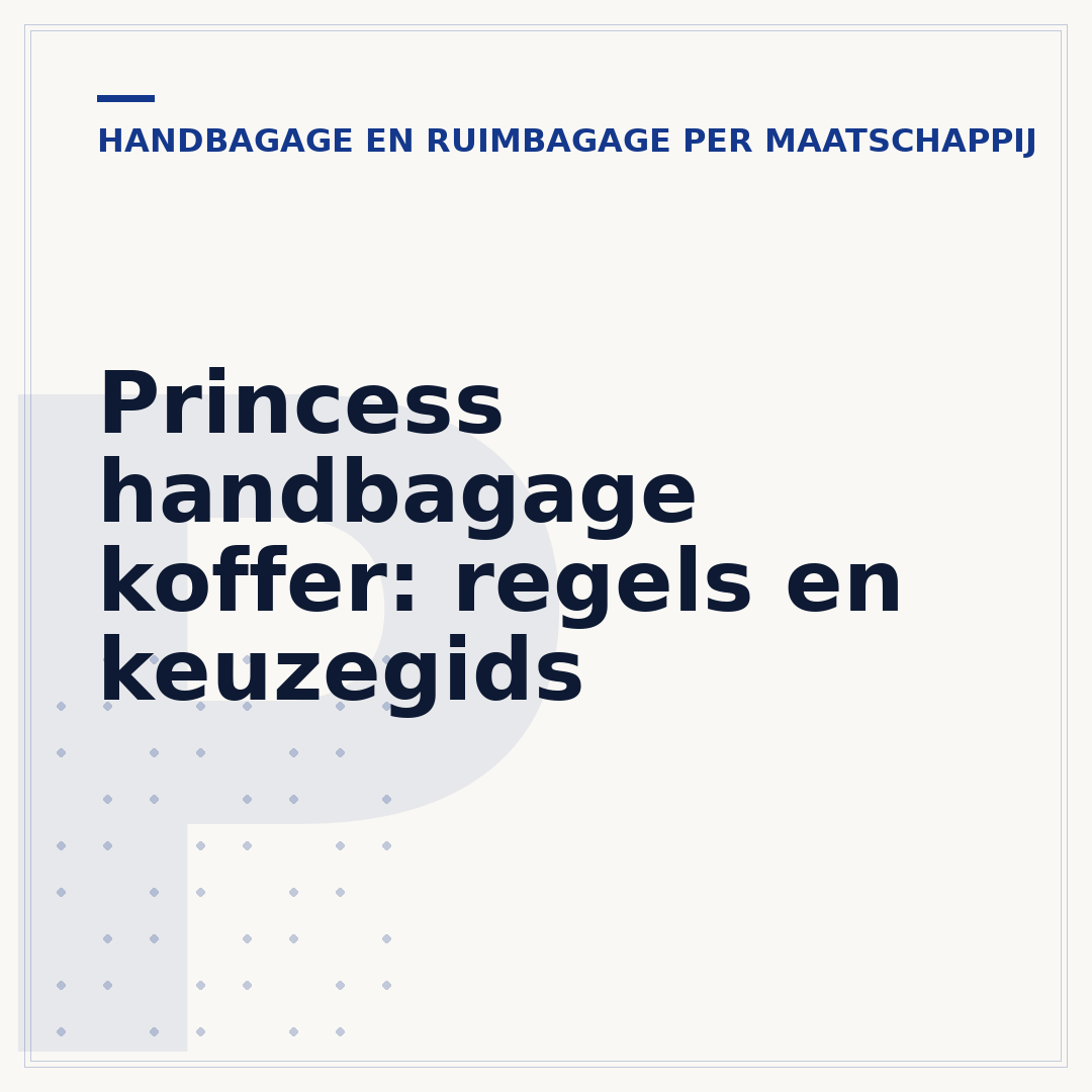 Princess handbagage koffer: regels en keuzegids