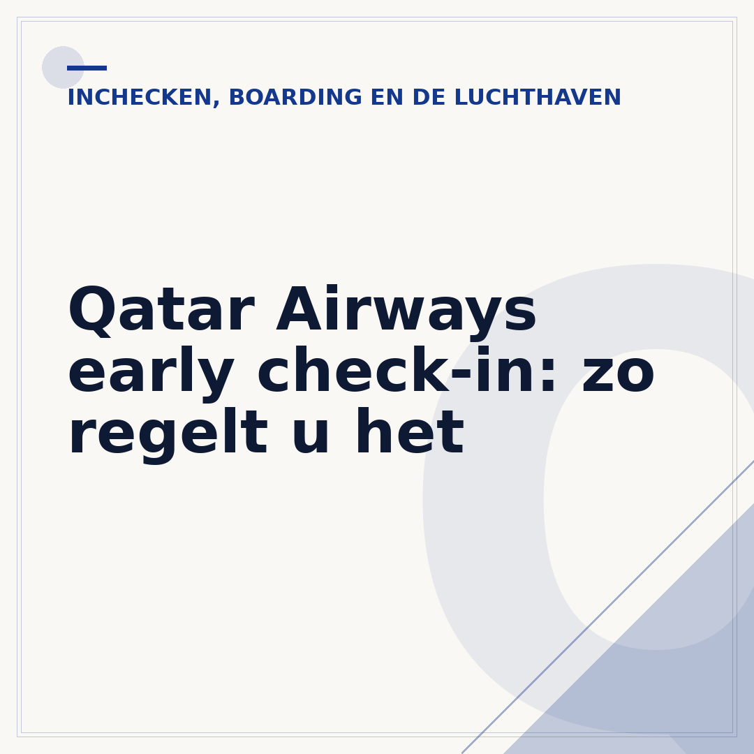 Qatar Airways early check-in: zo regelt u het
