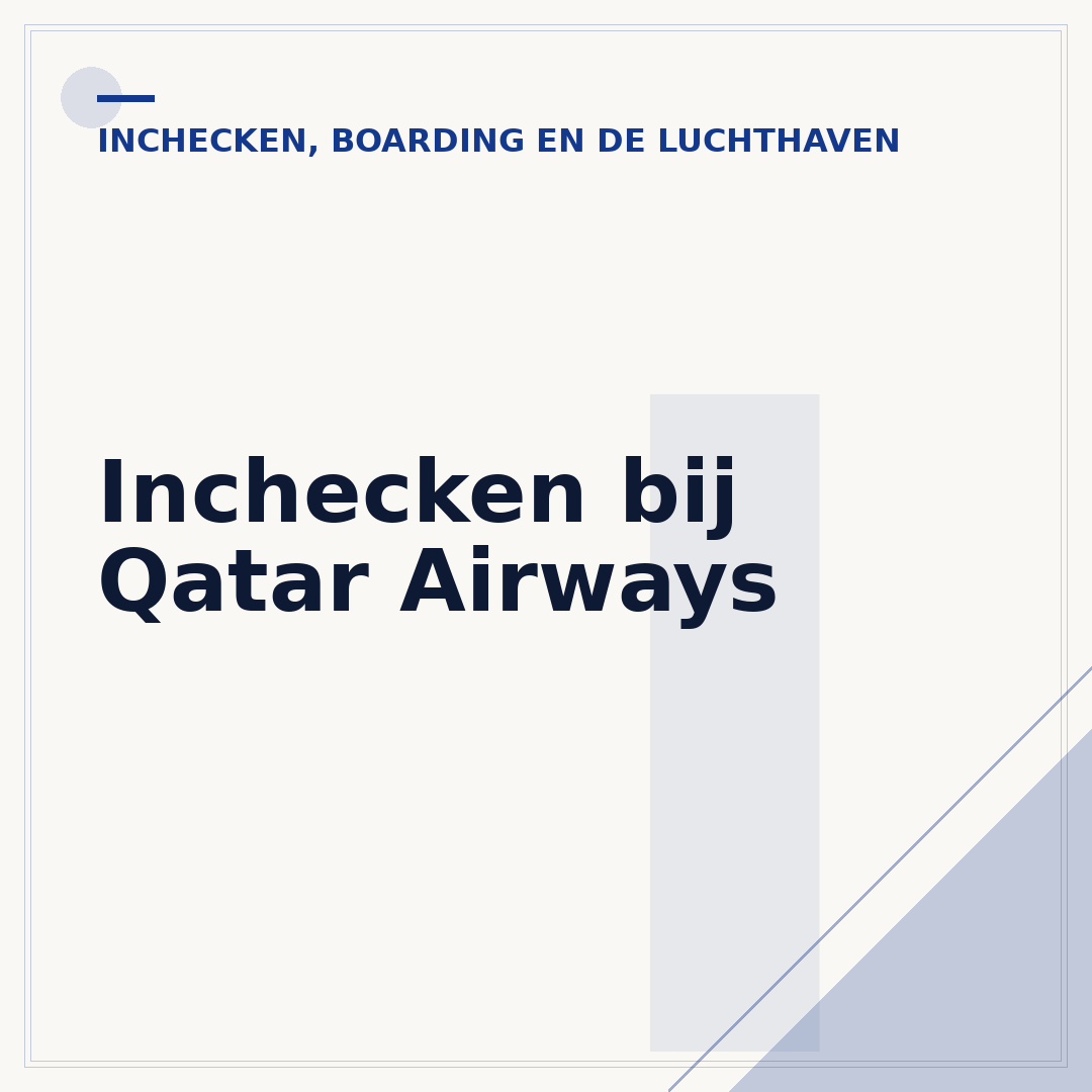 Inchecken bij Qatar Airways