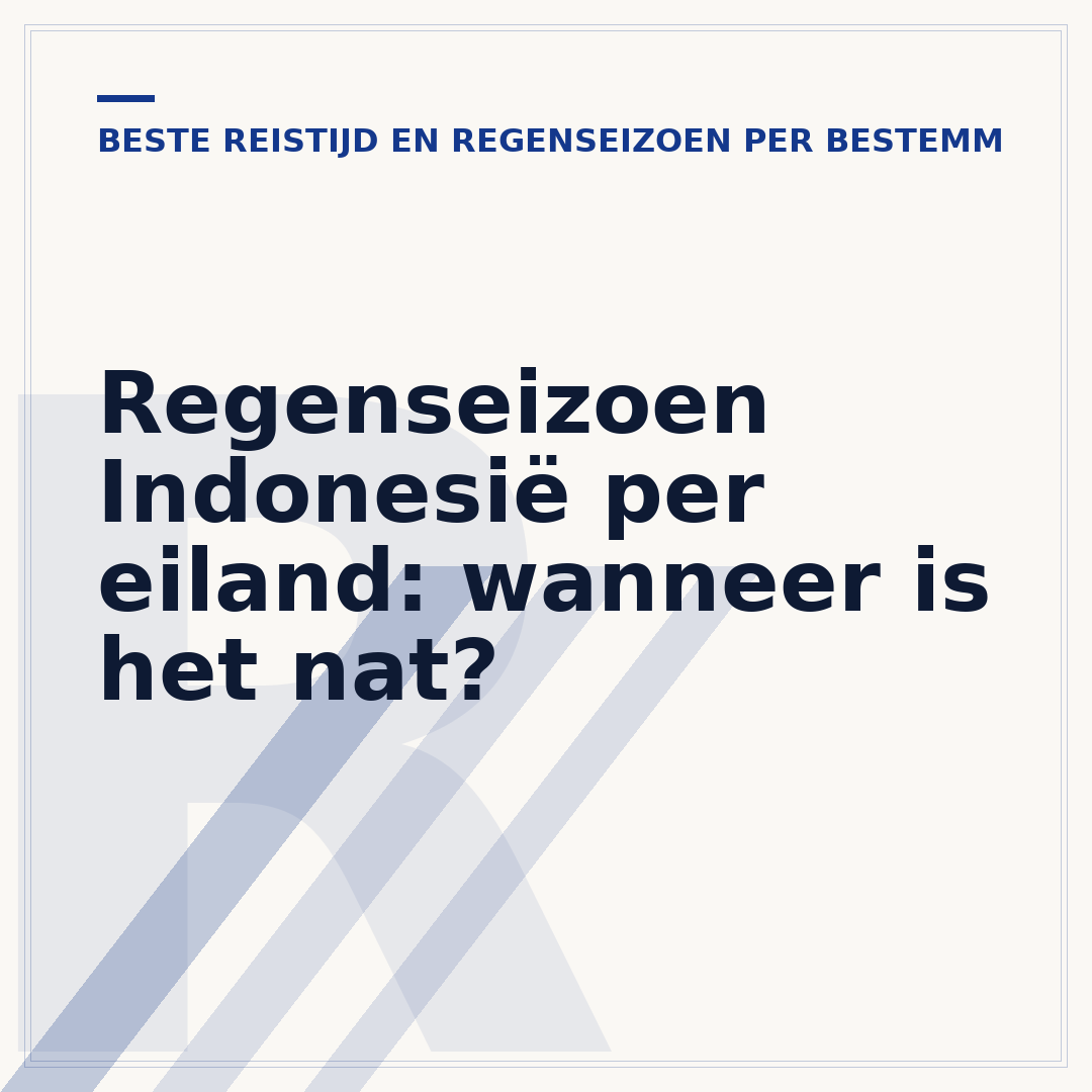 Regenseizoen Indonesië per eiland: wanneer is het nat?