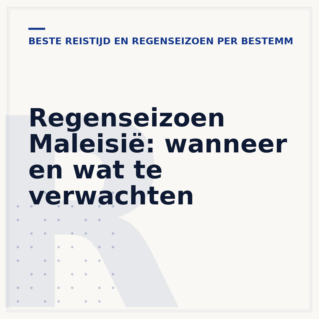 Regenseizoen Maleisië: wanneer en wat te verwachten