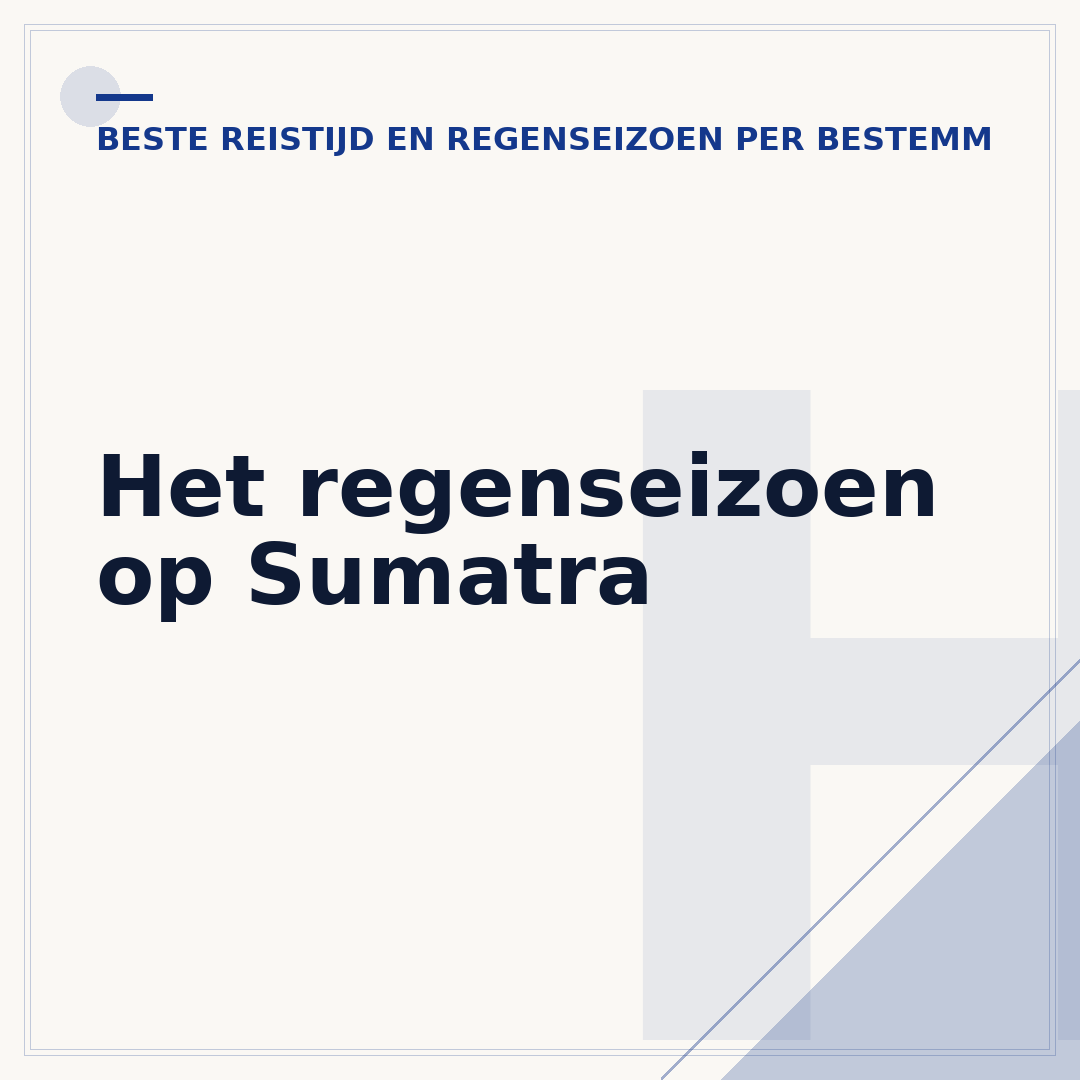 Het regenseizoen op Sumatra