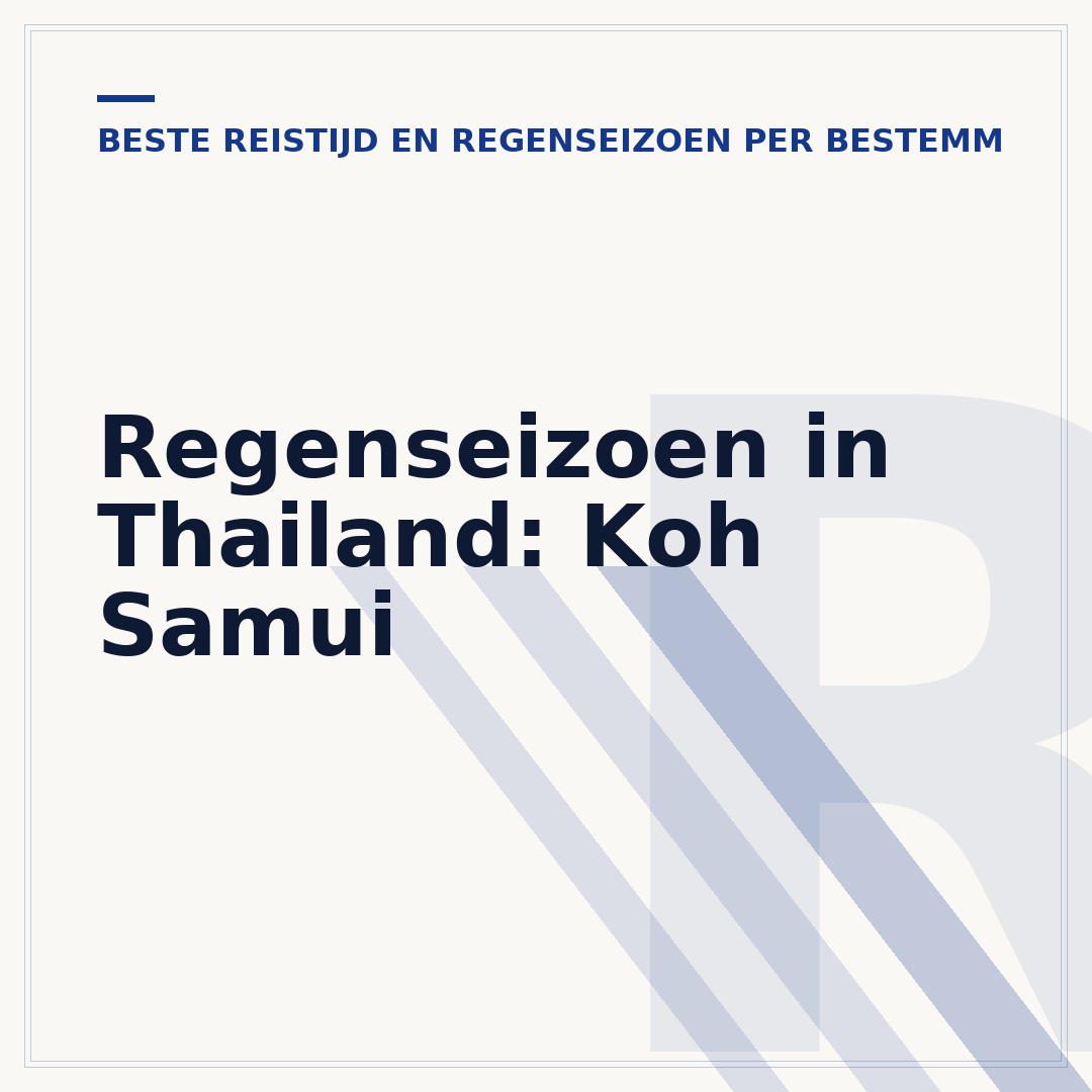 Regenseizoen in Thailand: Koh Samui