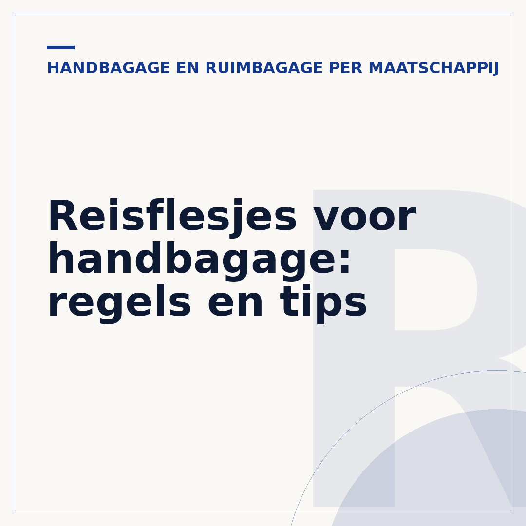 Reisflesjes voor handbagage: regels en tips