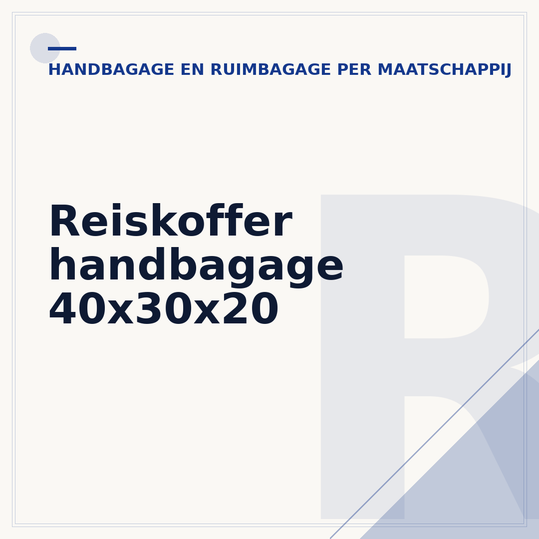 Reiskoffer handbagage 40x30x20