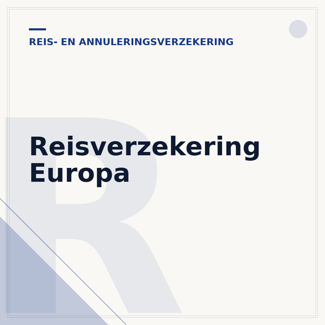Reisverzekering Europa