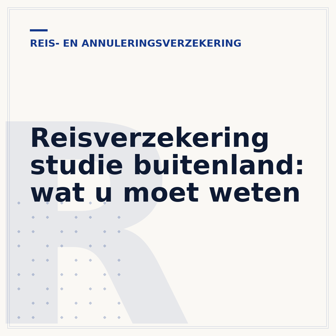 Reisverzekering studie buitenland: wat u moet weten