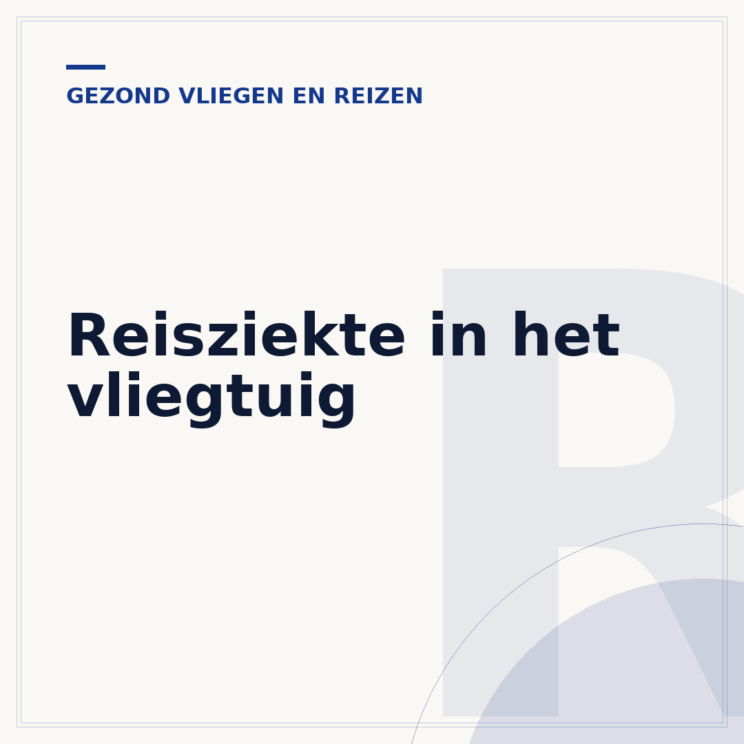Reisziekte in het vliegtuig