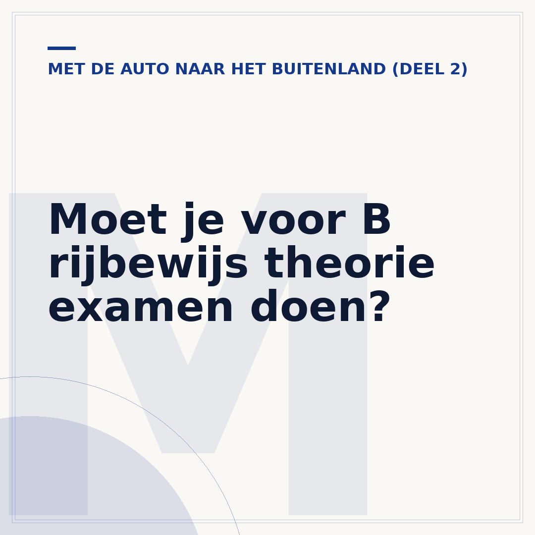 Moet je voor B rijbewijs theorie examen doen?