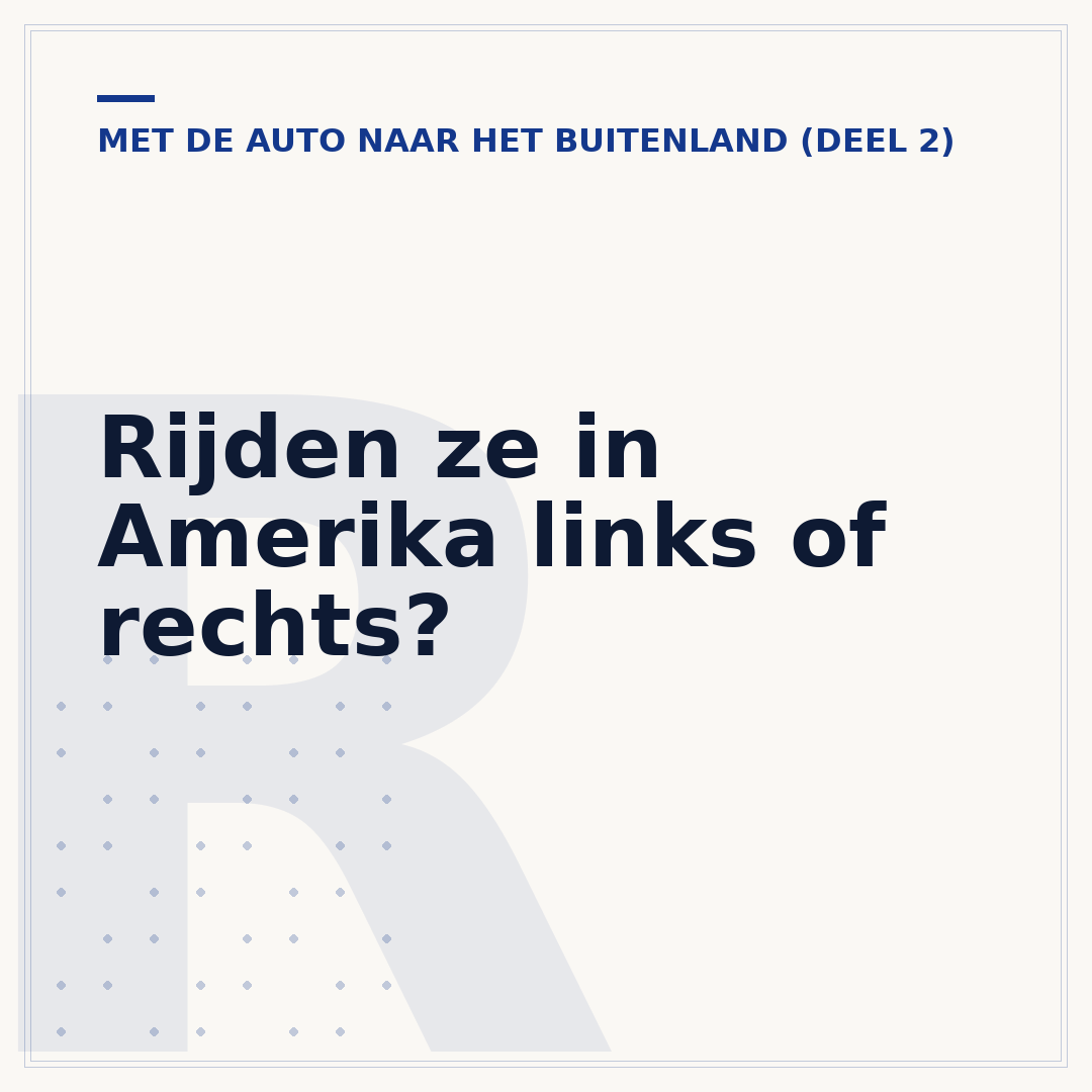 Rijden ze in Amerika links of rechts?