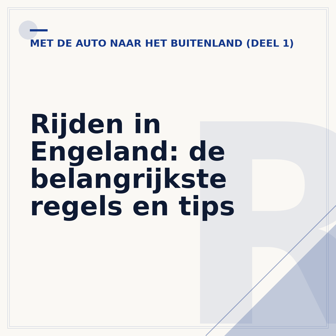 Rijden in Engeland: de belangrijkste regels en tips